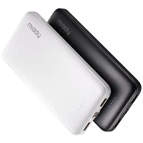 Miady 2-Pack 10000mAh Dual USB Portable Charger